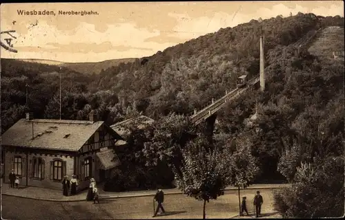 Ak Wiesbaden in Hessen, Neroberg, Bergbahn
