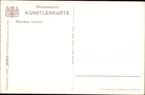 Künstler Ak München Bayern, Karlstor