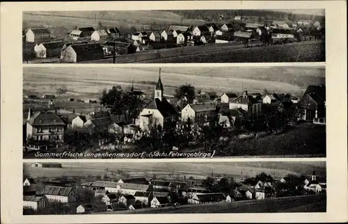 Ak Langenhennersdorf Bad Gottleuba-Berggießhübel in Sachsen, Panoramen