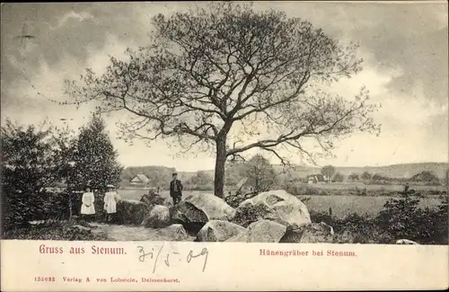 Ak Stenum Ganderkesee Niedersachsen, Hünengräber