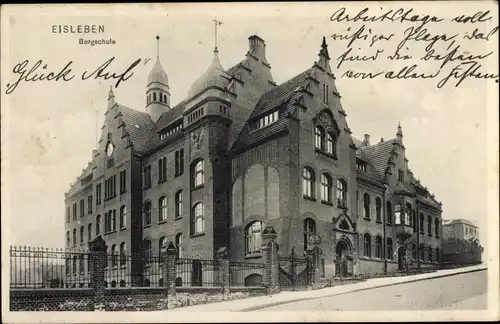 Ak Lutherstadt Eisleben, Bergschule