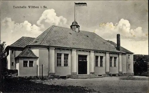 Ak Wilthen in der Oberlausitz, Turnhalle
