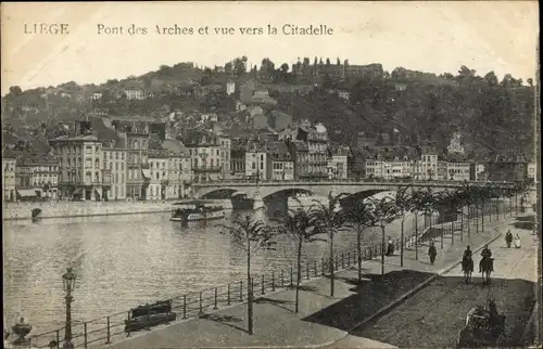 Ak Lüttich Lüttich Wallonien, Pont des Arches, Zitadelle