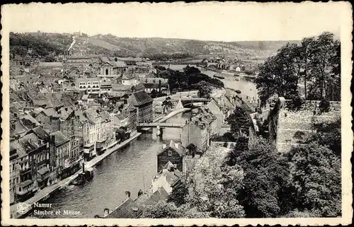 Ak Namur Wallonien, Sambre und Maas