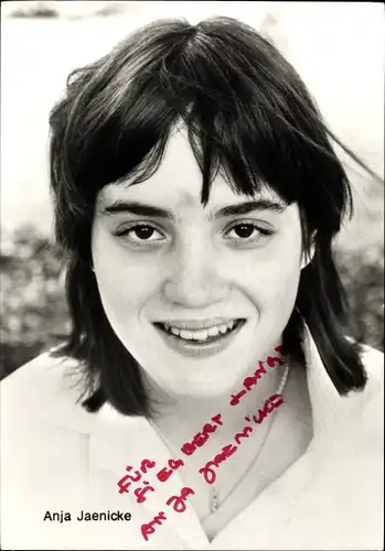 Ak Schauspielerin Anja Jaenicke, Portrait, Autogramm