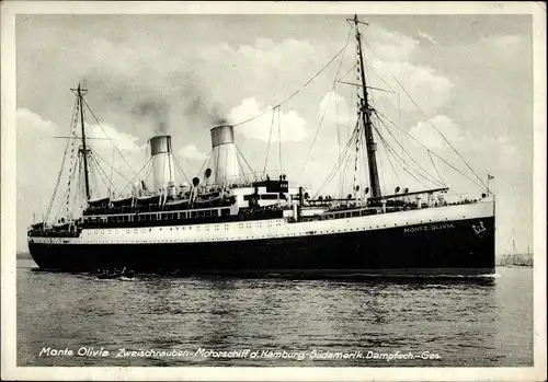 Ak Zweischrauben Motorschiff Monte Olivia, HSDG