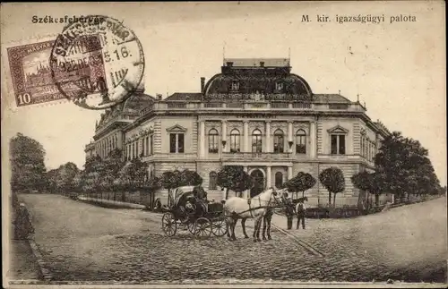 Ak Székesfehérvár Stuhlweißenburg Ungarn, M. kir. igazsagügyi palota