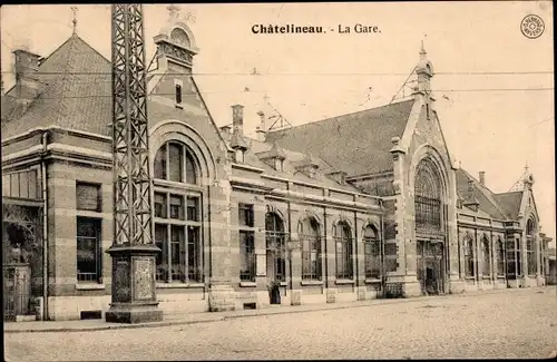 Ak Châtelineau Châtelet Wallonie Hennegau, La Gare