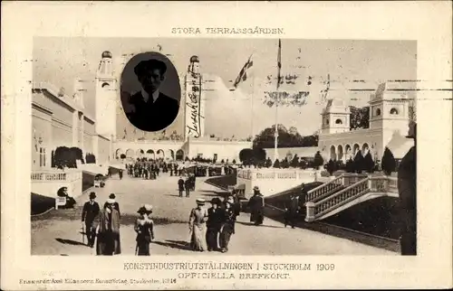 Ak Stockholm Schweden, Konstindustriutställningen 1909, Stora Terrassgarden