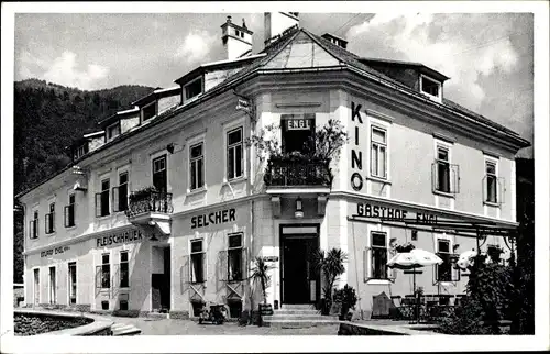 Ak Kötschach Mauthen in Kärnten, Fleischhauerei, Gasthof Engl, Kino