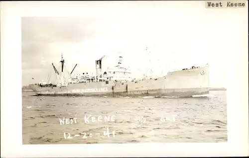 Foto Ak Frachtschiff West Keene, Moore McCormack