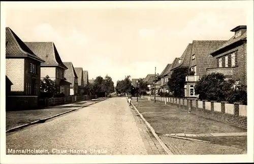 Ak Marne in Holstein, Claus Harms Straße