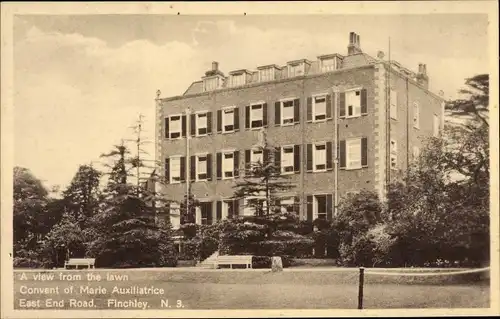 Ak Fichley London Borough of Barne, Convent of Marie Auxiliatrice, A view from the lawn