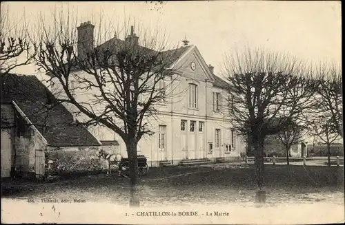 Ak Châtillon la Borde Seine et Marne, La Mairie, Rathaus