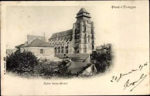 Ak Pont l Eveque Calvados, Kirche Saint Michel