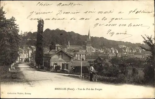 Ak Broglie Eure, Vue de Pre des Forges