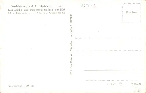 Ak Großschönau in Sachsen, Waldstrandbad, Sprungturm