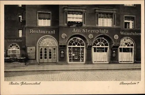 Ak Berlin Johannisthal, Restaurant Am Sternplatz, Sternplatz 7