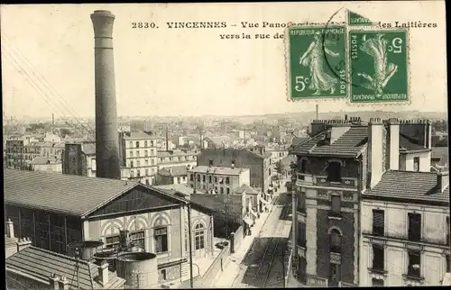 Ak Vincennes Val de Marne, Panorama