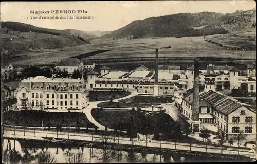 Ak Pontarlier Jura Doubs, Maison Pernod Fils, Vue d'ensemble des Etablissements