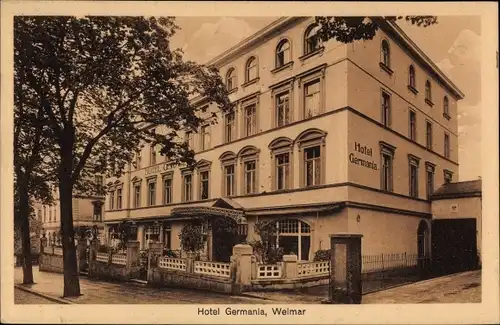 Ak Weimar Thüringen, Hotel Germania