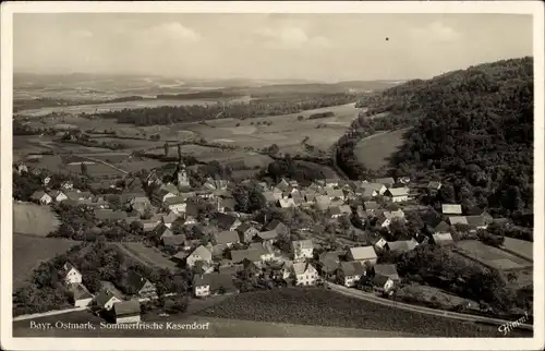 Ak Kasendorf Oberfranken, Panorama der Ortschaft mit Umgebung