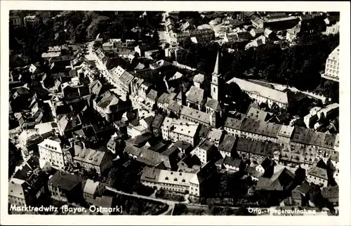 Ak Marktredwitz Fichtelgebirge, Fliegeraufnahme der Stadt