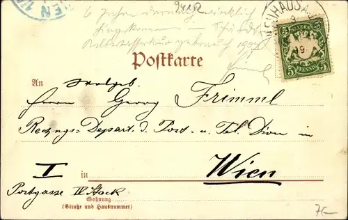 Ak Neuhaus am Inn in Niederbayern, Teilansicht