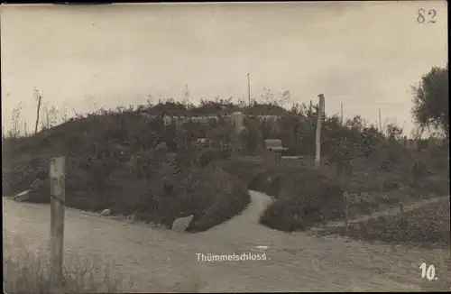 Foto Ak Messines Mesen Westflandern, Thümmelschloss, Kriegsschauplatz 1916