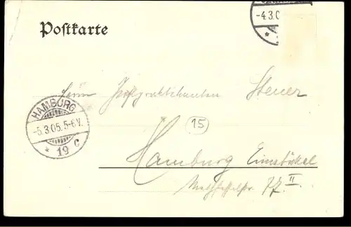 Studentika Ak Berlin, Kaiserliche Post- und Telegraphenschule, Schluss-Semester 1904-1905