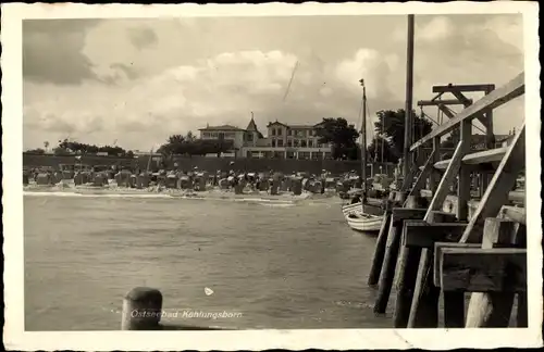 Ak Ostseebad Kühlungsborn, Strandpartie, Seebrücke