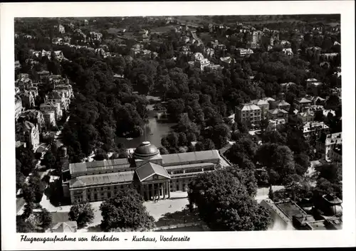 Ak Wiesbaden in Hessen, Fliegeraufnahme, Kurhaus