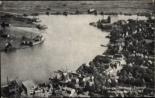 Ak Zaandijk Nordholland, Fliegeraufnahme, Zaan