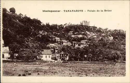 Ak Antananarivo Tananarive Madagaskar, Palast der Königin, Panorama