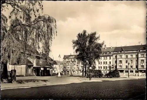 Ak Gera in Thüringen, Südbahnhof am Sachsenplatz