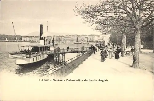 Ak Genf Genf Schweiz, Debarcadere du Jardin Anglais