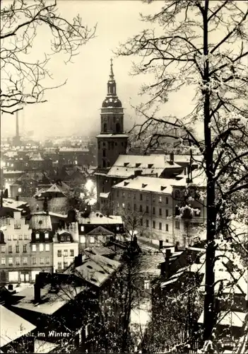 Ak Greiz im Vogtland, Winteransicht