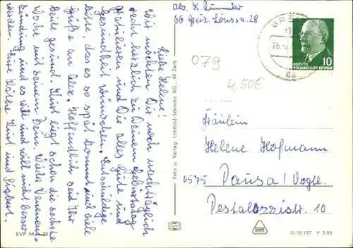 Ak Greiz im Vogtland, Winteransicht