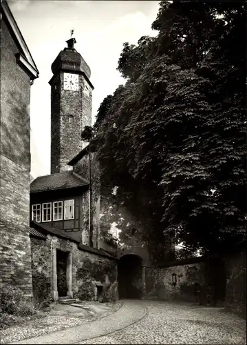 Ak Greiz im Vogtland, Eingang zum Oberen Schloss, Historisches Staatsarchiv