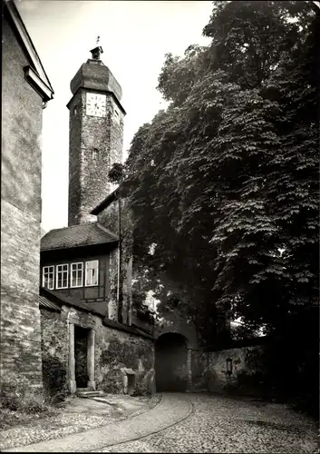 Ak Greiz im Vogtland, Eingang zum Oberen Schloss, Historisches Staatsarchiv