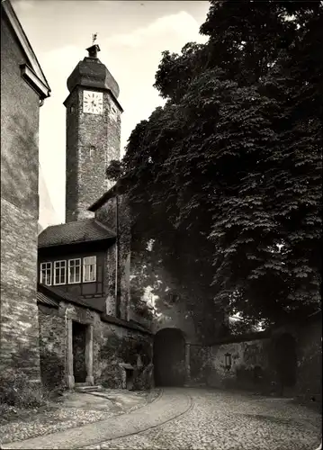 Ak Greiz im Vogtland, Eingang zum Oberen Schloss, Historisches Staatsarchiv