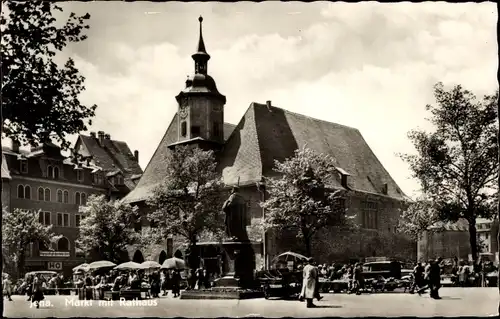 Ak Jena in Thüringen, Markt mit Rathaus