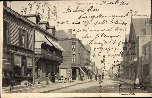 Ak Berck Plage Pas de Calais, Rue de l&#39;Imperatrice