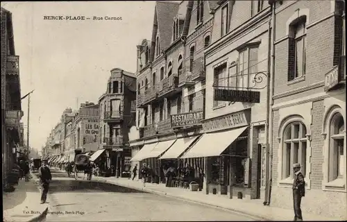 Ak Berck Plage Pas de Calais, Rue Carnot, Restaurant