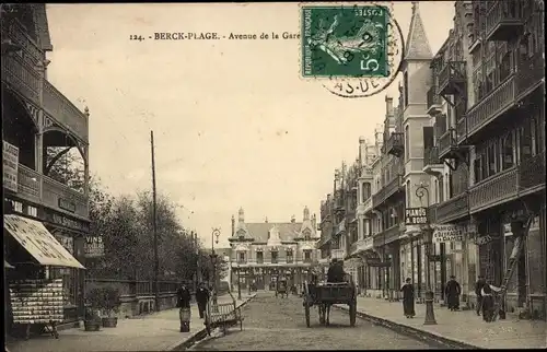 Ak Berck Plage Pas de Calais, Avenue de la Gare