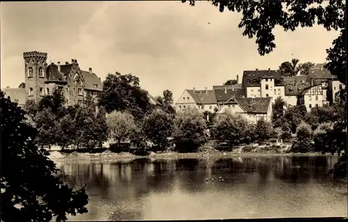 Ak Ronneburg in Thüringen, Am Badeteich, Schloss