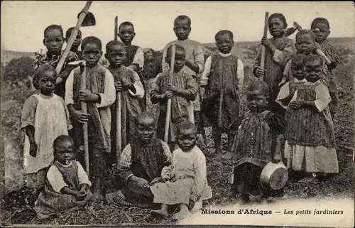 Ak Missions d&#39;Afrique, Die kleinen Gärtner