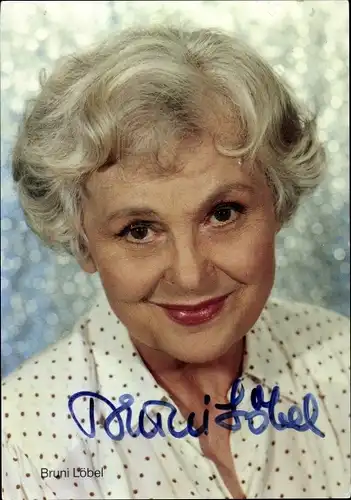 Ak Schauspielerin Bruni Löbel, Portrait, Autogramm