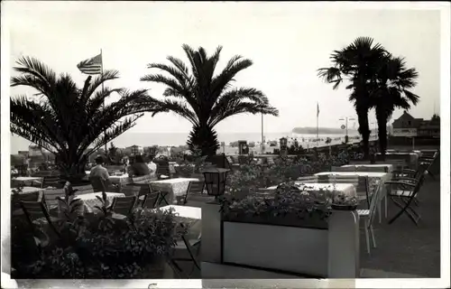 Foto Ak Ostseebad Grömitz in Holstein, Strandhalle, Palmenterrasse