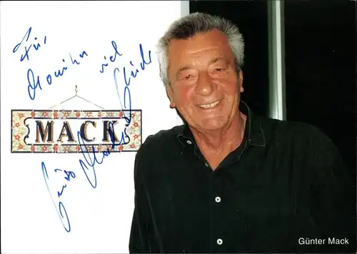 Ak Schauspieler Günter Mack, Autogramm, Portrait